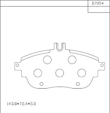 Asimco KD7054 - Тормозные колодки, дисковые, комплект autosila-amz.com