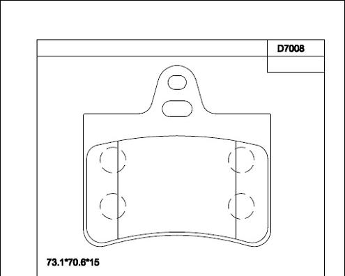 Asimco KD7008 - Тормозные колодки, дисковые, комплект autosila-amz.com