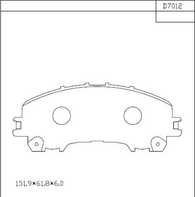 Asimco KD7012 - Тормозные колодки, дисковые, комплект autosila-amz.com