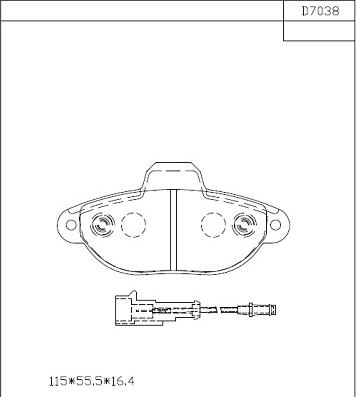 Asimco KD7038 - Тормозные колодки, дисковые, комплект autosila-amz.com