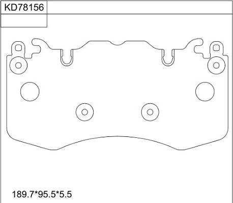 Asimco KD78156 - Тормозные колодки, дисковые, комплект autosila-amz.com