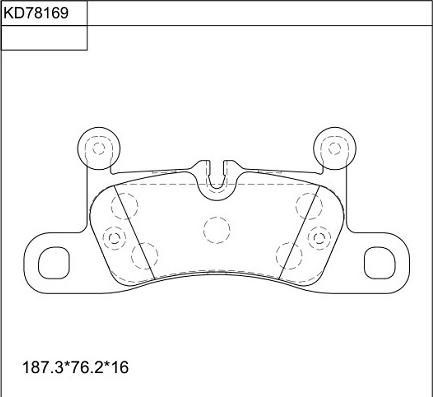 Asimco KD78169 - Тормозные колодки, дисковые, комплект autosila-amz.com