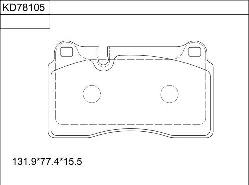 Asimco KD78105 - Тормозные колодки, дисковые, комплект autosila-amz.com