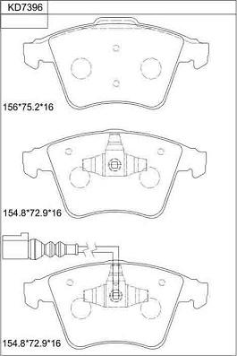 OEMparts 7H06987151A - Тормозные колодки, дисковые, комплект autosila-amz.com