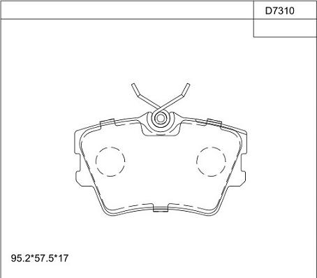 Asimco KD7310 - Тормозные колодки, дисковые, комплект autosila-amz.com