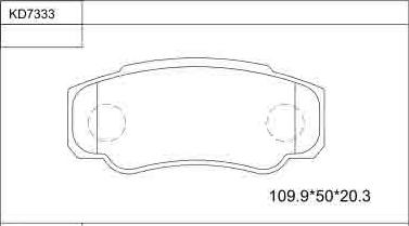 Asimco KD7333 - Тормозные колодки, дисковые, комплект autosila-amz.com