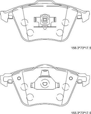 Asimco KD7798H - Тормозные колодки, дисковые, комплект autosila-amz.com