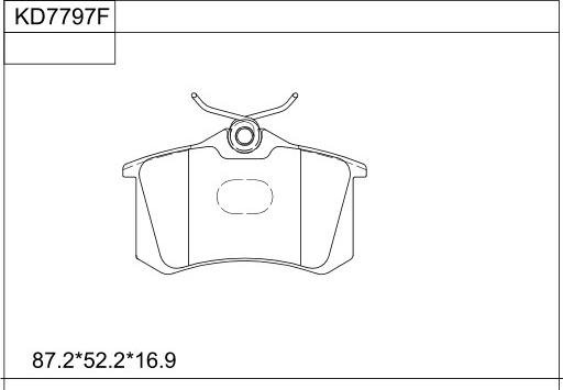 Asimco KD7797F - Тормозные колодки, дисковые, комплект autosila-amz.com