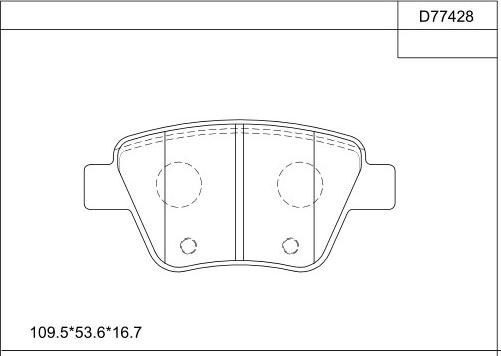 Asimco KD77428 - Тормозные колодки, дисковые, комплект autosila-amz.com