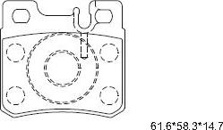 Asimco KD7747 - Тормозные колодки, дисковые, комплект autosila-amz.com