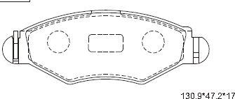 Asimco KD7751 - Тормозные колодки, дисковые, комплект autosila-amz.com