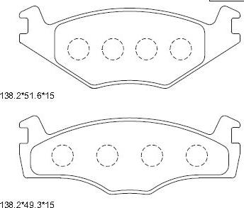 Asimco KD7757 - Тормозные колодки, дисковые, комплект autosila-amz.com