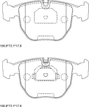 Asimco KD7761 - Тормозные колодки, дисковые, комплект autosila-amz.com