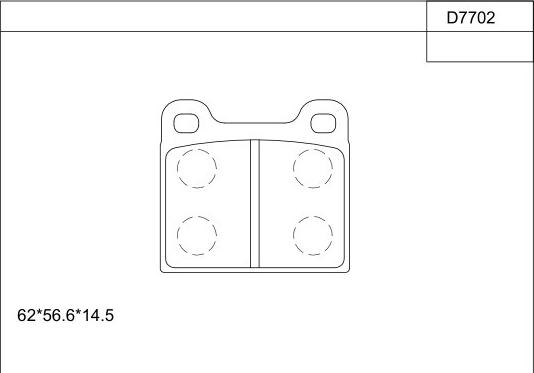 Asimco KD7702 - Тормозные колодки, дисковые, комплект autosila-amz.com