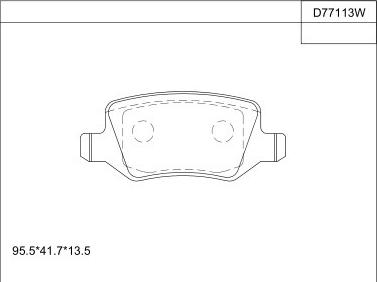 Asimco KD77113W - Тормозные колодки, дисковые, комплект autosila-amz.com