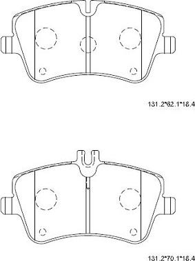 Asimco KD7786 - Тормозные колодки, дисковые, комплект autosila-amz.com