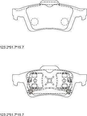 Asimco KD7781 - Тормозные колодки, дисковые, комплект autosila-amz.com