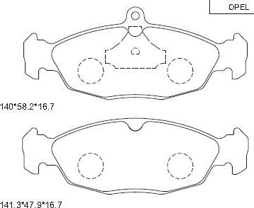 Asimco KD7732 - Тормозные колодки, дисковые, комплект autosila-amz.com