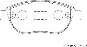 Asimco KD7720F - Тормозные колодки, дисковые, комплект autosila-amz.com