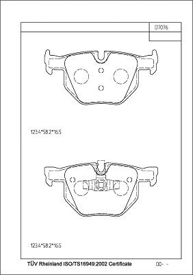 Asimco KD77219 - Тормозные колодки, дисковые, комплект autosila-amz.com