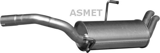 Asmet 09.101 - Глушитель выхлопных газов, конечный autosila-amz.com