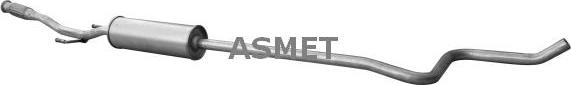 Asmet 09.115 - Средний глушитель выхлопных газов autosila-amz.com
