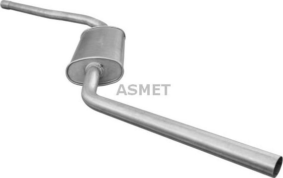 Asmet 04.089 - Средний глушитель выхлопных газов autosila-amz.com