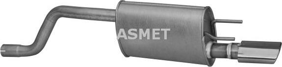 Asmet 05.195 - Глушитель выхлопных газов, конечный autosila-amz.com