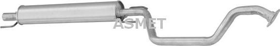 Asmet 05.159 - Средний глушитель выхлопных газов autosila-amz.com