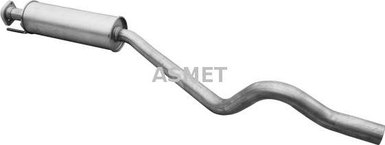 Asmet 05.111 - Средний глушитель выхлопных газов autosila-amz.com