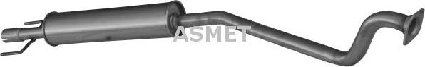 Asmet 05.125 - Средний глушитель выхлопных газов autosila-amz.com