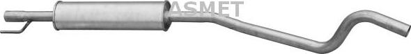 Asmet 05.179 - Средний глушитель выхлопных газов autosila-amz.com