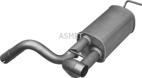Asmet 05.263 - Средний глушитель выхлопных газов autosila-amz.com
