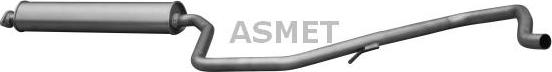Asmet 05.205 - Средний глушитель выхлопных газов autosila-amz.com