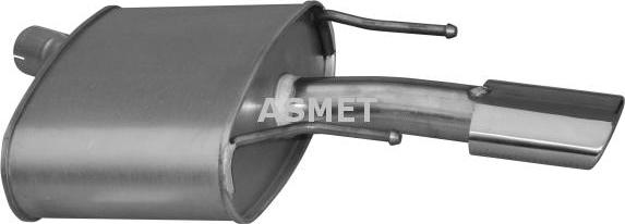 Asmet 05.215 - Глушитель системы выпуска, задний OPEL INSIGNIA A 2.0D 07.08-06.15 autosila-amz.com
