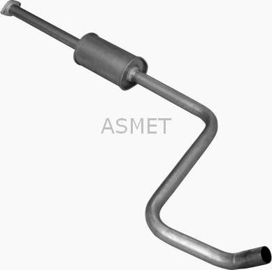 Asmet 05.236 - Средний глушитель выхлопных газов autosila-amz.com