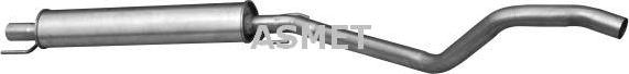 Asmet 05.222 - Средний глушитель выхлопных газов autosila-amz.com