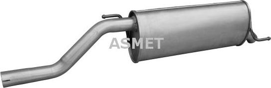 Asmet 05.275 - Глушитель выхлопных газов, конечный autosila-amz.com