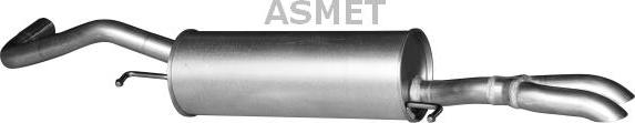 Asmet 06.019 - Глушитель выхлопных газов, конечный autosila-amz.com