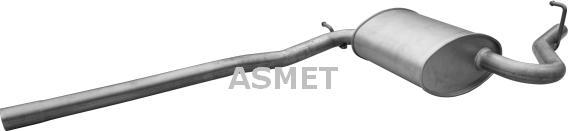 Asmet 06.012 - Средний глушитель выхлопных газов autosila-amz.com
