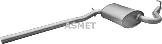 Asmet 06.020 - Средний глушитель выхлопных газов autosila-amz.com