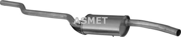 Asmet 01.002 - Средний глушитель выхлопных газов autosila-amz.com