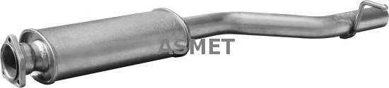 Asmet 01.025 - Средний глушитель выхлопных газов autosila-amz.com