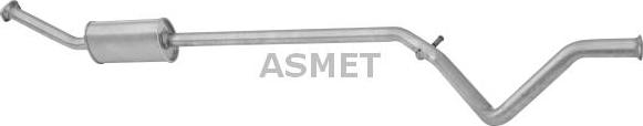 Asmet 08.053 - Средний глушитель выхлопных газов autosila-amz.com