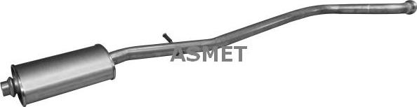 Asmet 08.029 - Средний глушитель выхлопных газов autosila-amz.com