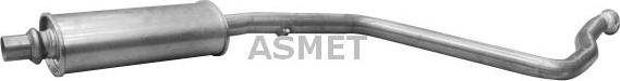 Asmet 08.021 - Средний глушитель выхлопных газов autosila-amz.com