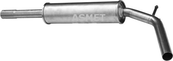 Asmet 03.050 - Средний глушитель выхлопных газов autosila-amz.com