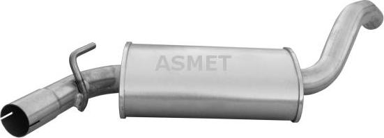 Asmet 03.036 - Средний глушитель выхлопных газов autosila-amz.com