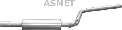 Asmet 03106 - Средний глушитель выхлопных газов autosila-amz.com