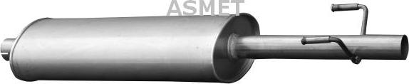 Asmet 02.044 - Средний глушитель выхлопных газов autosila-amz.com
